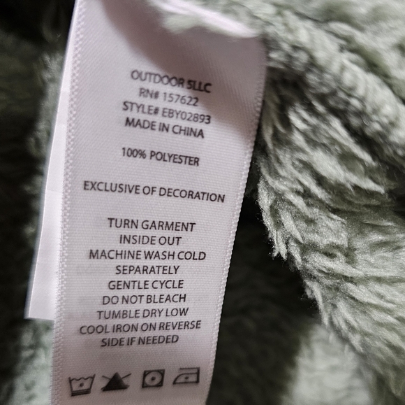 Eddie Bauer Kids Boy Girl Infant Green Fleece Soft Plush Onsie Footed Si… - Picture 10 of 10